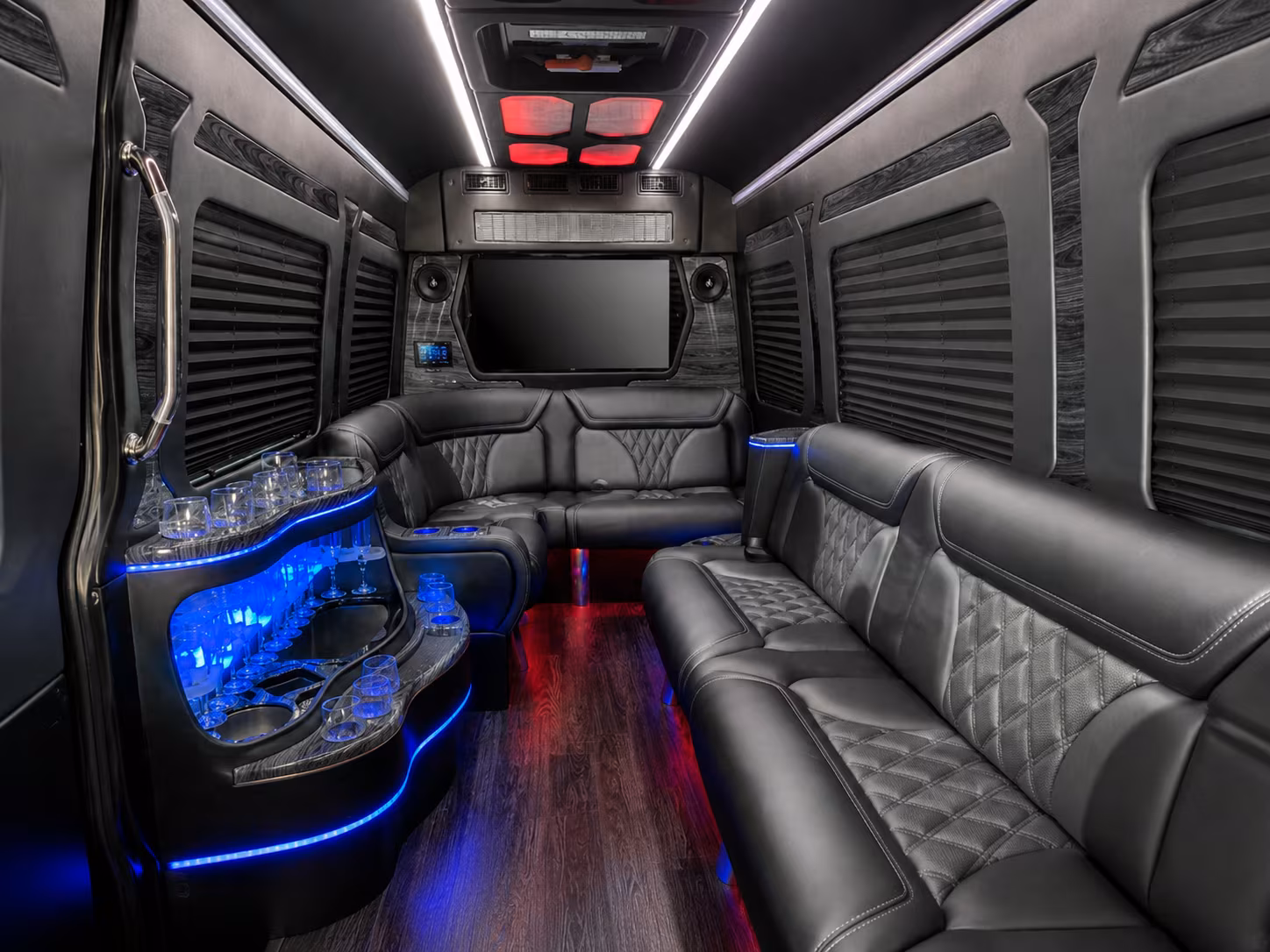 fremont 50 passenger party bus interior
